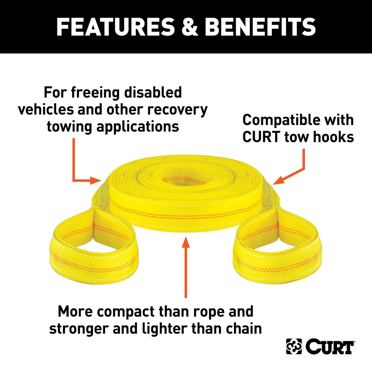 83066 2-in x 30-ft Tow Strap (9,000-lb, GVW) N3Q0 - product image 7