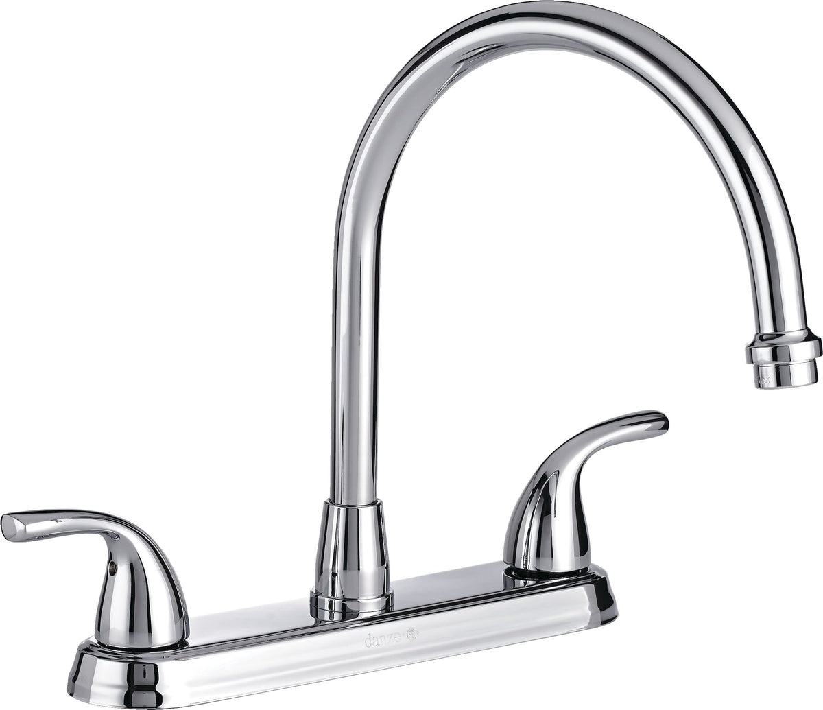 Double Handle High Arc Kitchen Faucet, Chrome N8P0 - product image 1