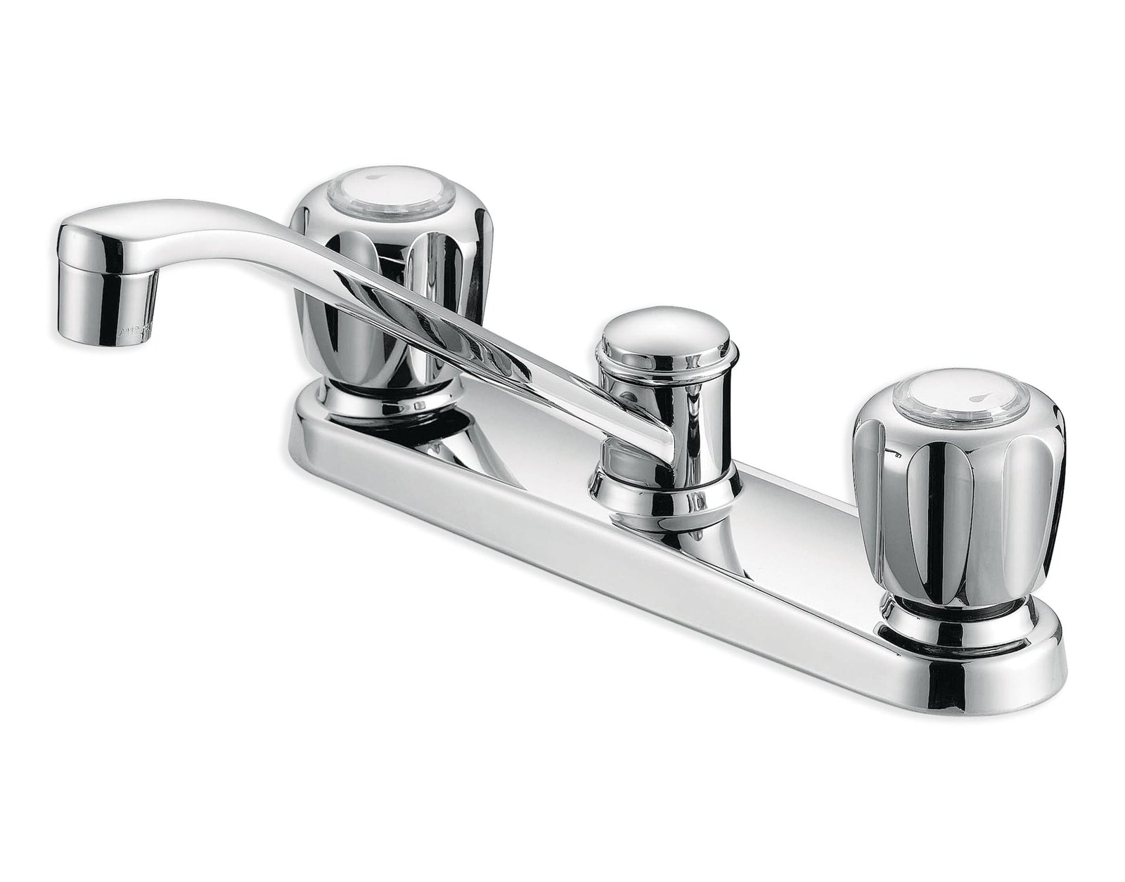 Double Handle Metal Kitchen Faucet, Chrome G1T8 - product image 1