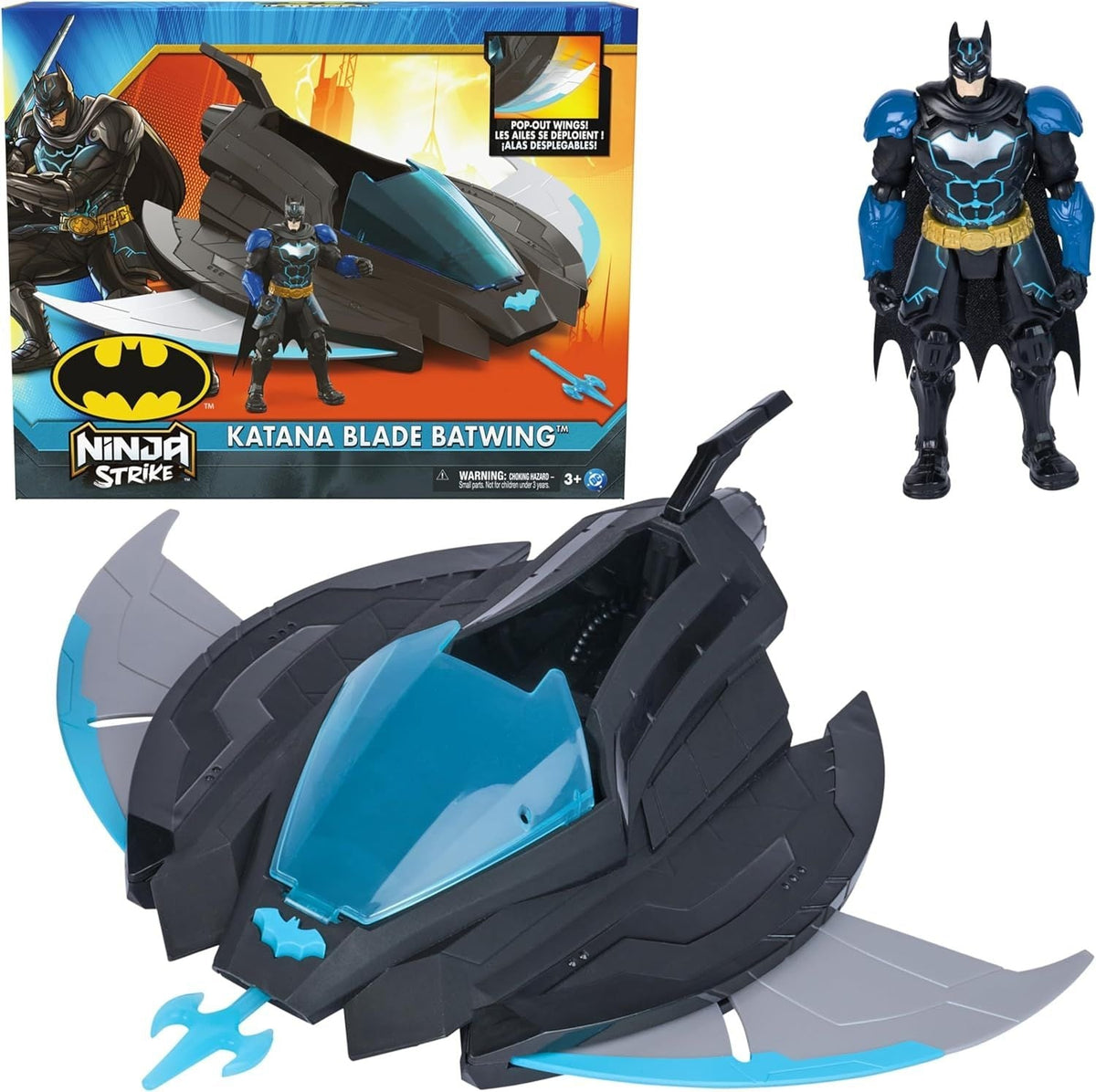 Batman Ninja Srike Katana Blade Batwing and 6-in Action Figure, Ages 3+ Q3G1 - product image 1