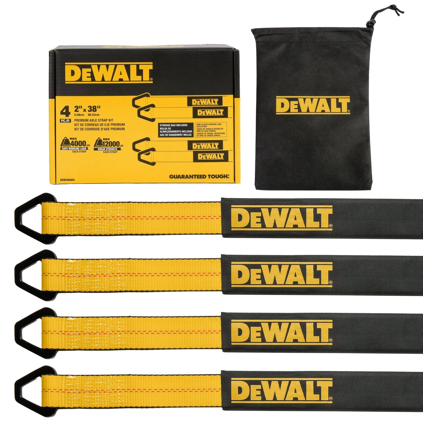 DXBC80005 Premium Axle Strap Kit, 12000-lb Break Strength, 4-pk J1I4 - product image 2