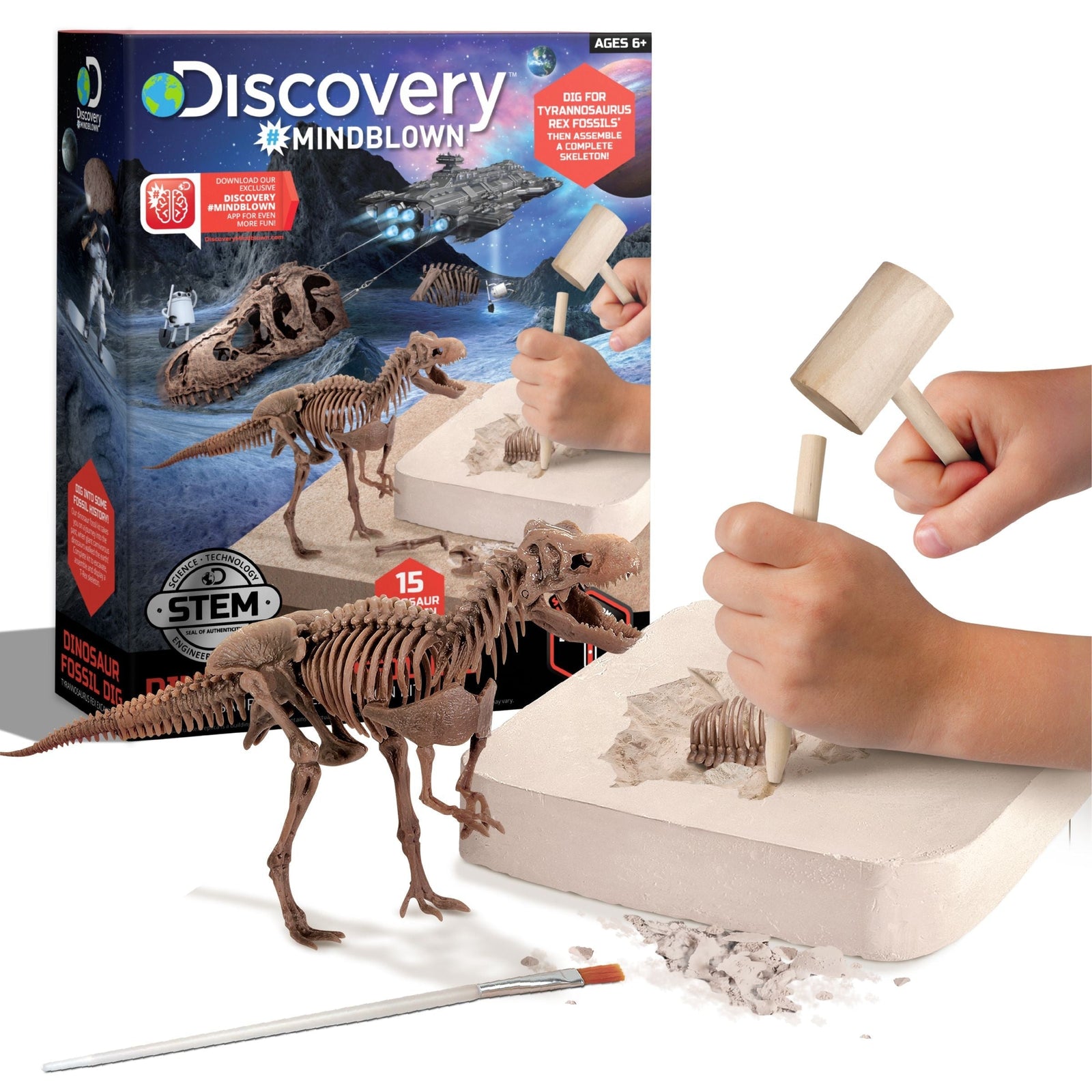 Dinosaur Skeleton T-Rex 3D Puzzle Excavation Kit/Educational Toy for Ages 6+ W1D4 - product image 1