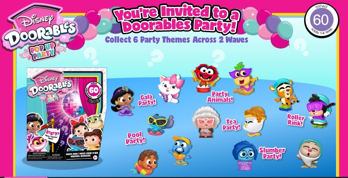 Doorables Pop Up Party Multi Peek for Ages 5+, Assorted Figures T2G8 - product image 1