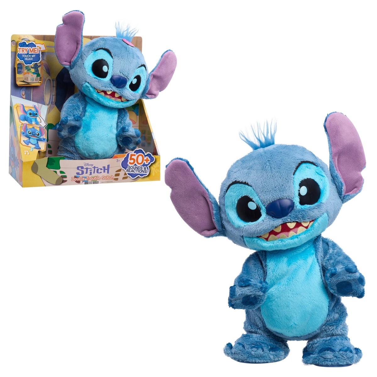 Stitch Double Trouble Interactive Plush, Blue C7V0 - product image 1