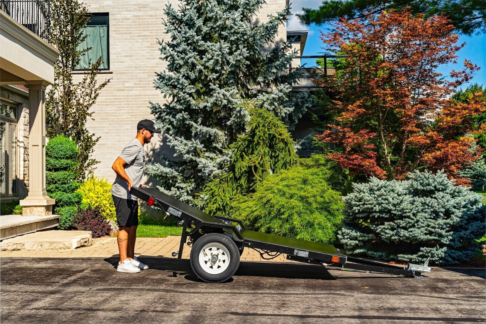DK2 4x8-ft Single-Axle Folding Utility Trailer with 2-in Ball Coupler W1I8 - product image 7