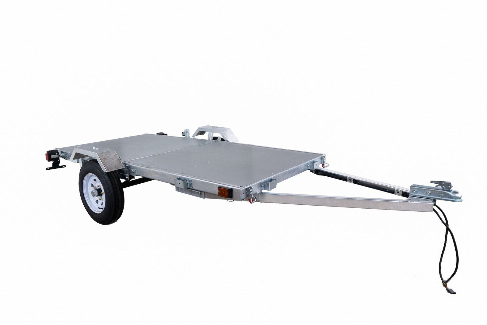 DK2 4x8-ft Single-Axle Galvanized Folding Utility Trailer J4H0 - product image 1