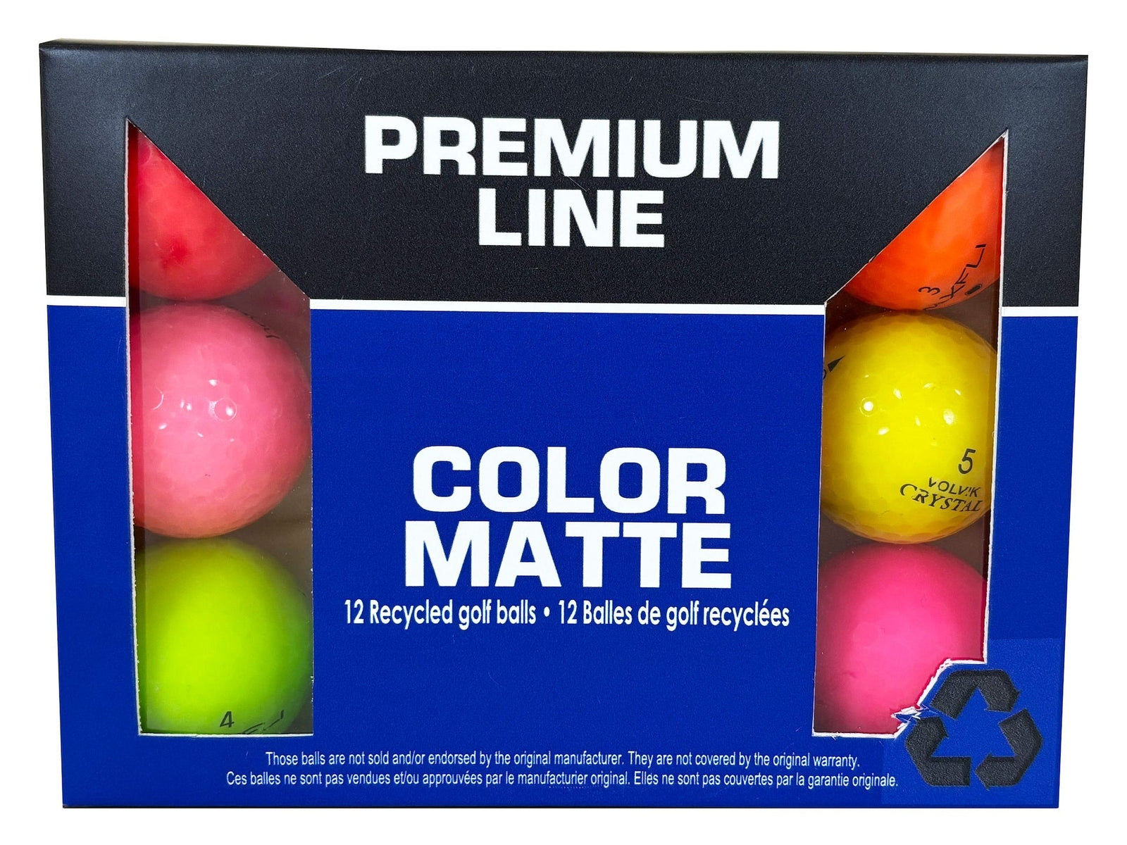 Recycled Golf Balls, Mixed/Matte Colours, 12-pk A2X0 - product image 1