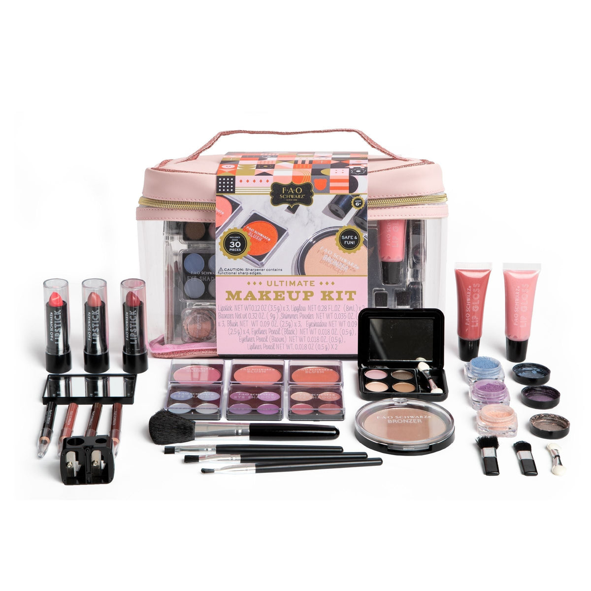 Girls Ultimate Makeup Artist Set, 30 Piece, Pastel Pink V6O1 - product image 1