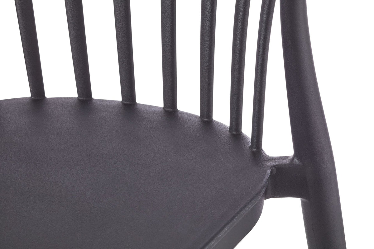 Elevated Plastic Bar Stool with Footrest, Black R5J2 - product image 5