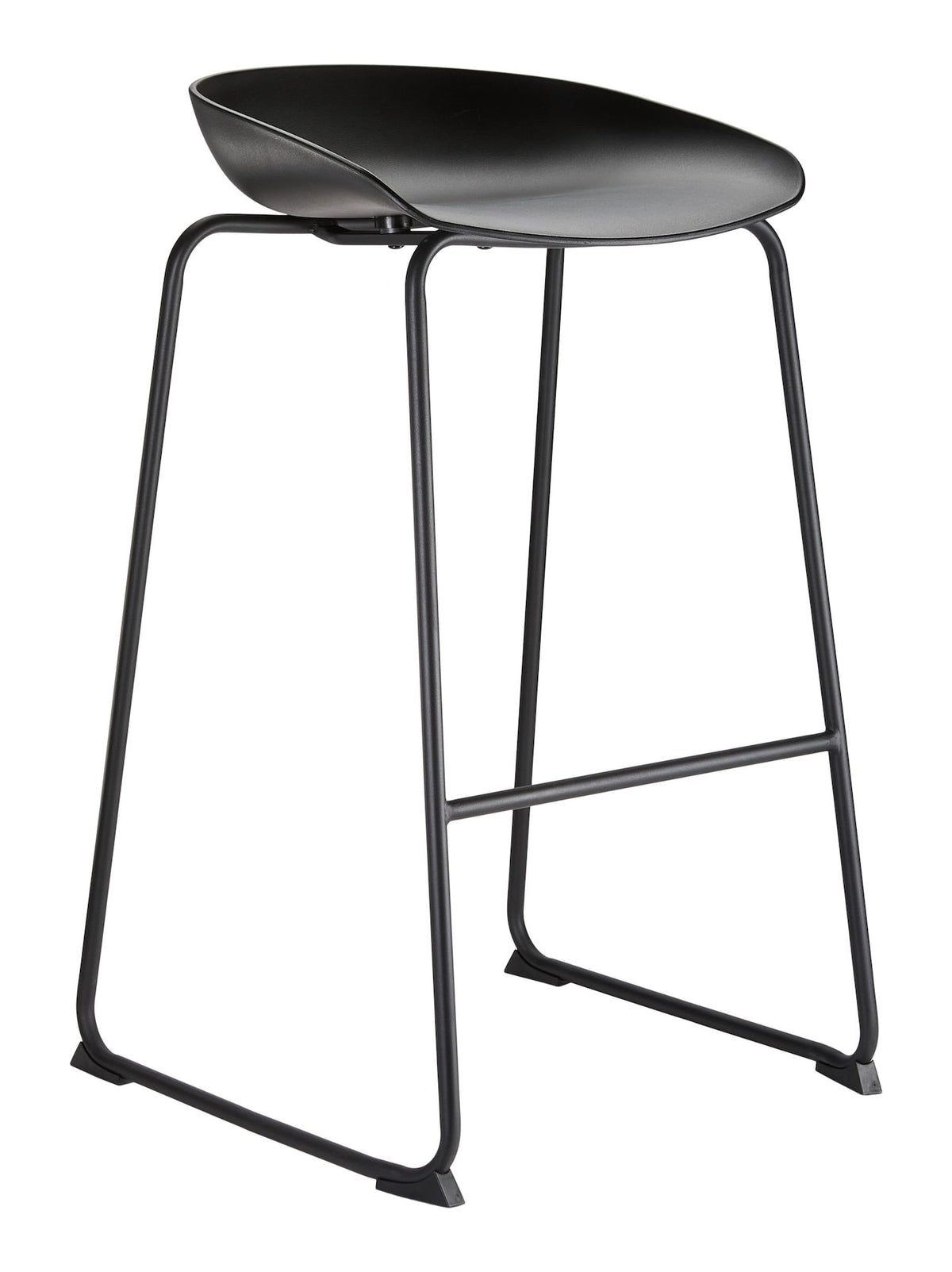 Modern Elevated Counter Stool with Footrest, Black Q8U8 - product image 1