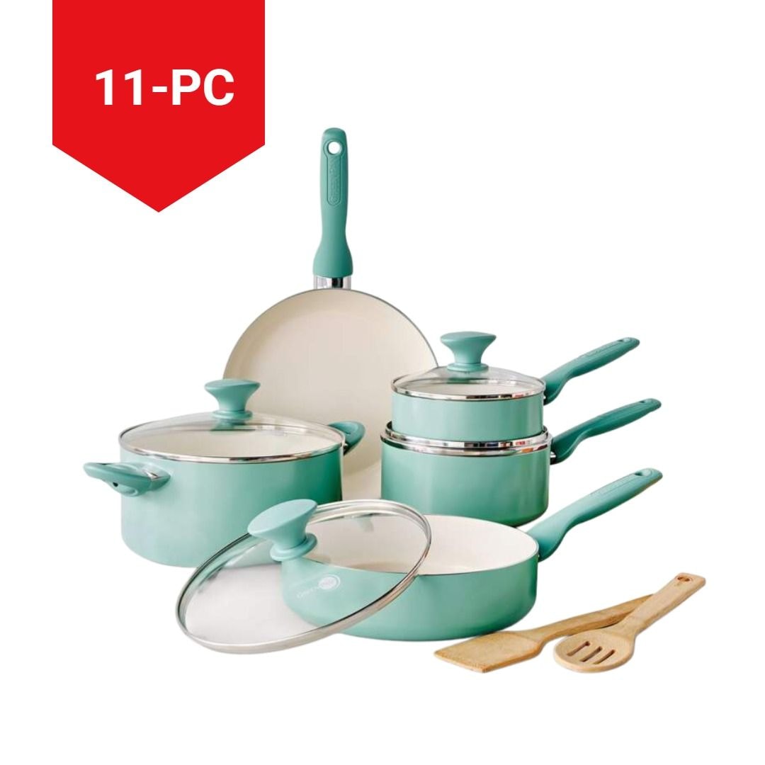 Rio Ceramic Cookware Set, Dishwasher & Oven Safe, 11-pc Q1R2 - product image 3