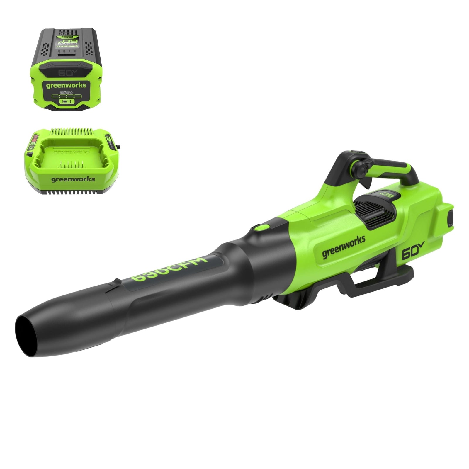60V 630CFM 170MPH Leaf Blower 2.5Ah Battery 3A Charger O8I6 - product image 1