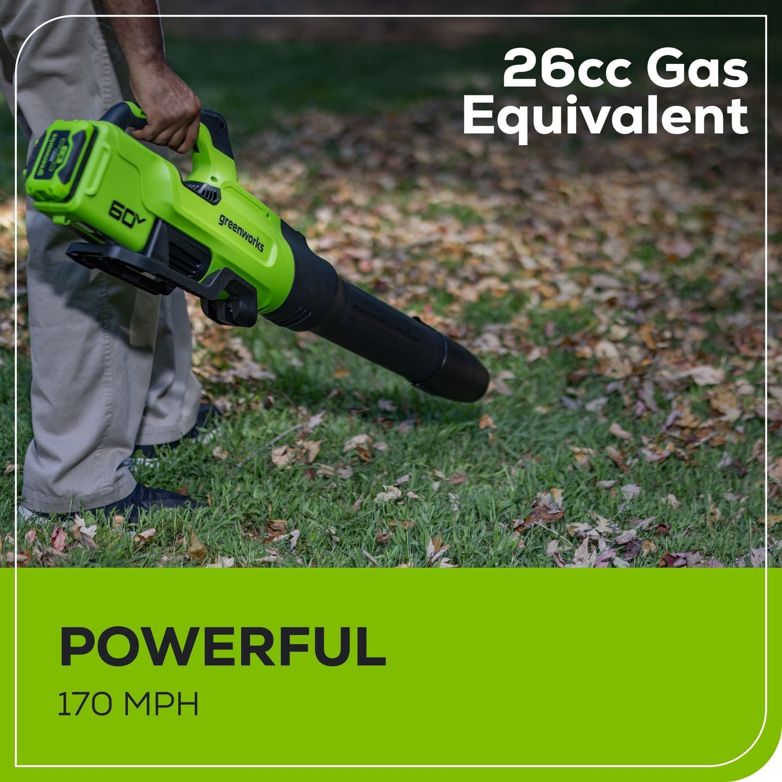 60V 630CFM 170MPH Leaf Blower 2.5Ah Battery 3A Charger O8I6 - product image 2
