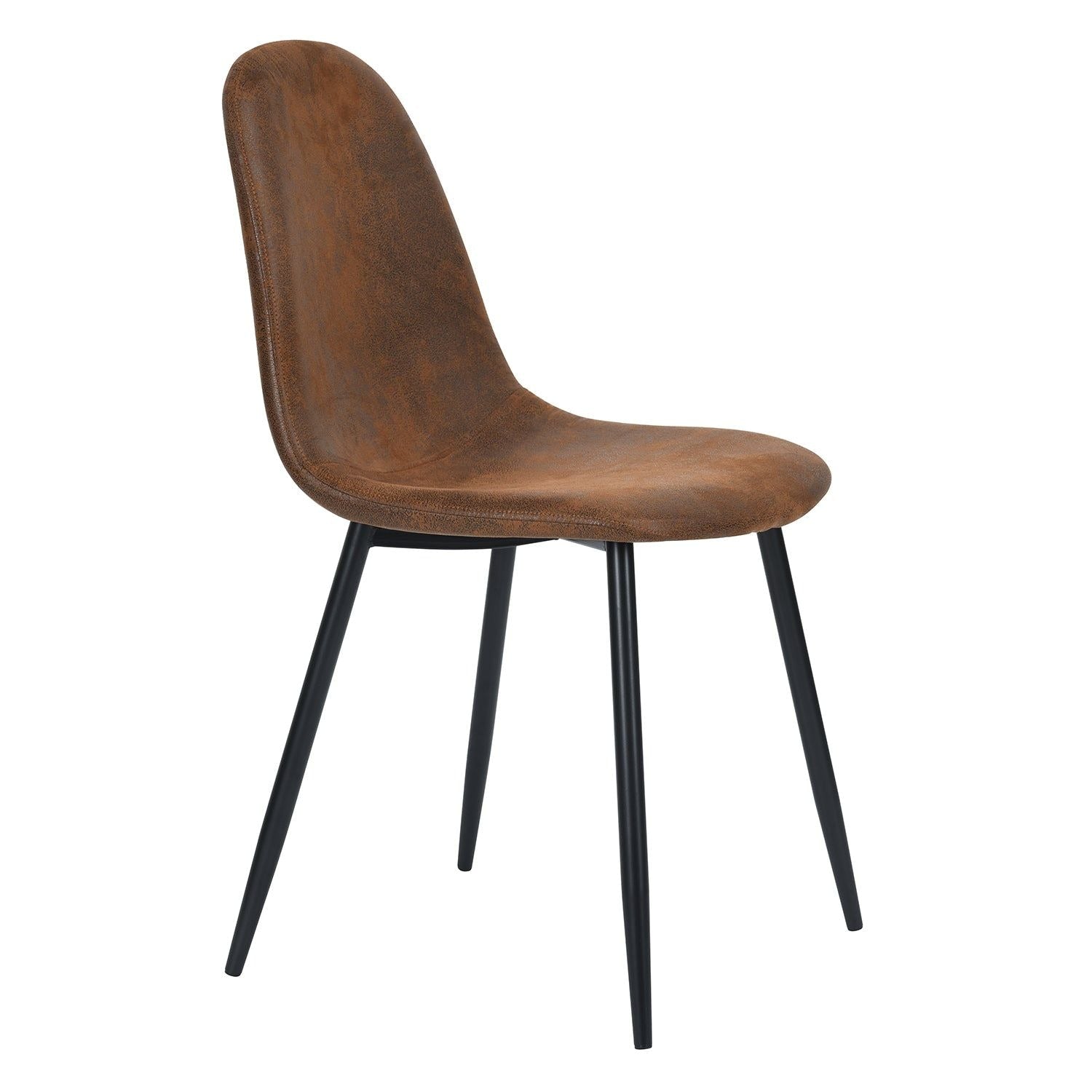 Mid-Century Dining Chairs, Brown Suede, 4-pk B6L1 - product image 2