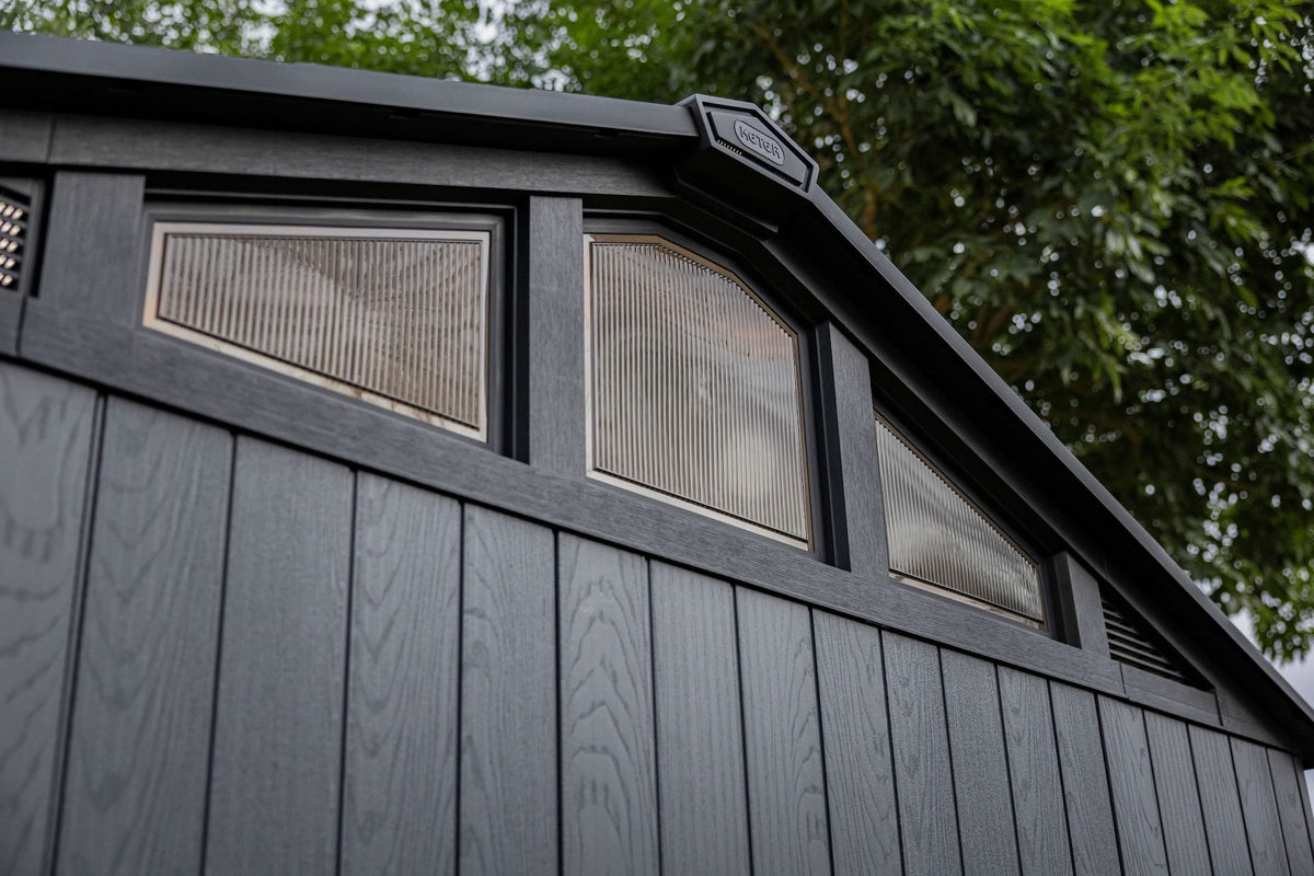 Apex Resin 2-Door Outdoor Storage Shed with Full Length Skylight, Grey, 10-ft x 11.5-ft I1Q7 - product image 5