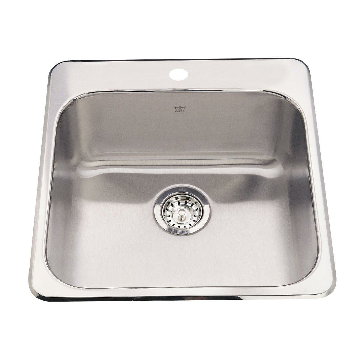 Steel Queen Top Mount Stainless Steel Single Bowl Kitchen Sink, 23x23x7-in U5U4 - product image 1
