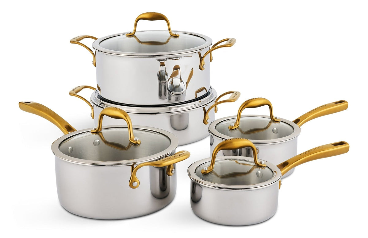 Finezza 5-Ply Clad Stainless Steel Cookware Set, 10-pc E2E9 - product image 1