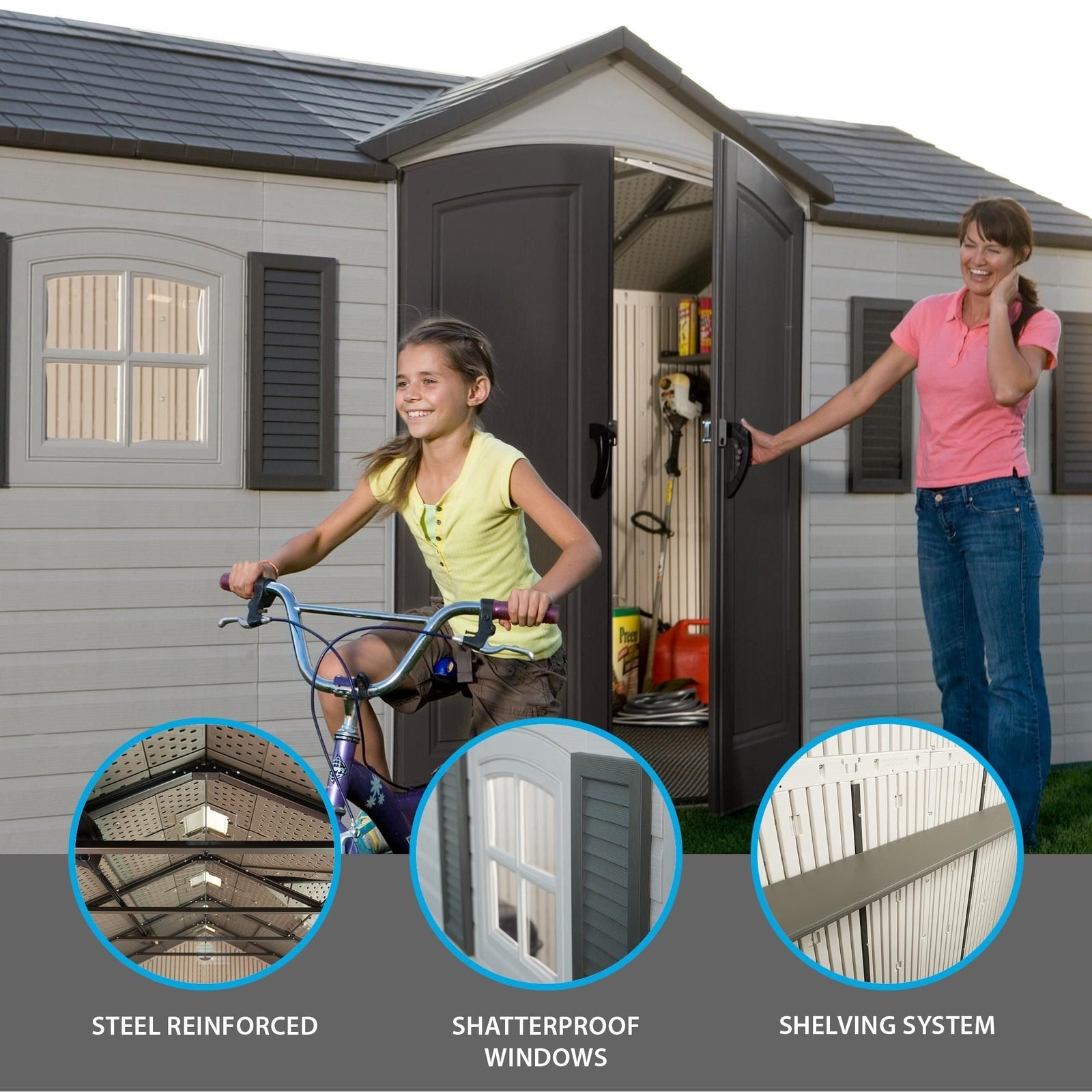 Outdoor Storage Shed with Dual Side Entry, 15 x 8-ft J4D9 - product image 6