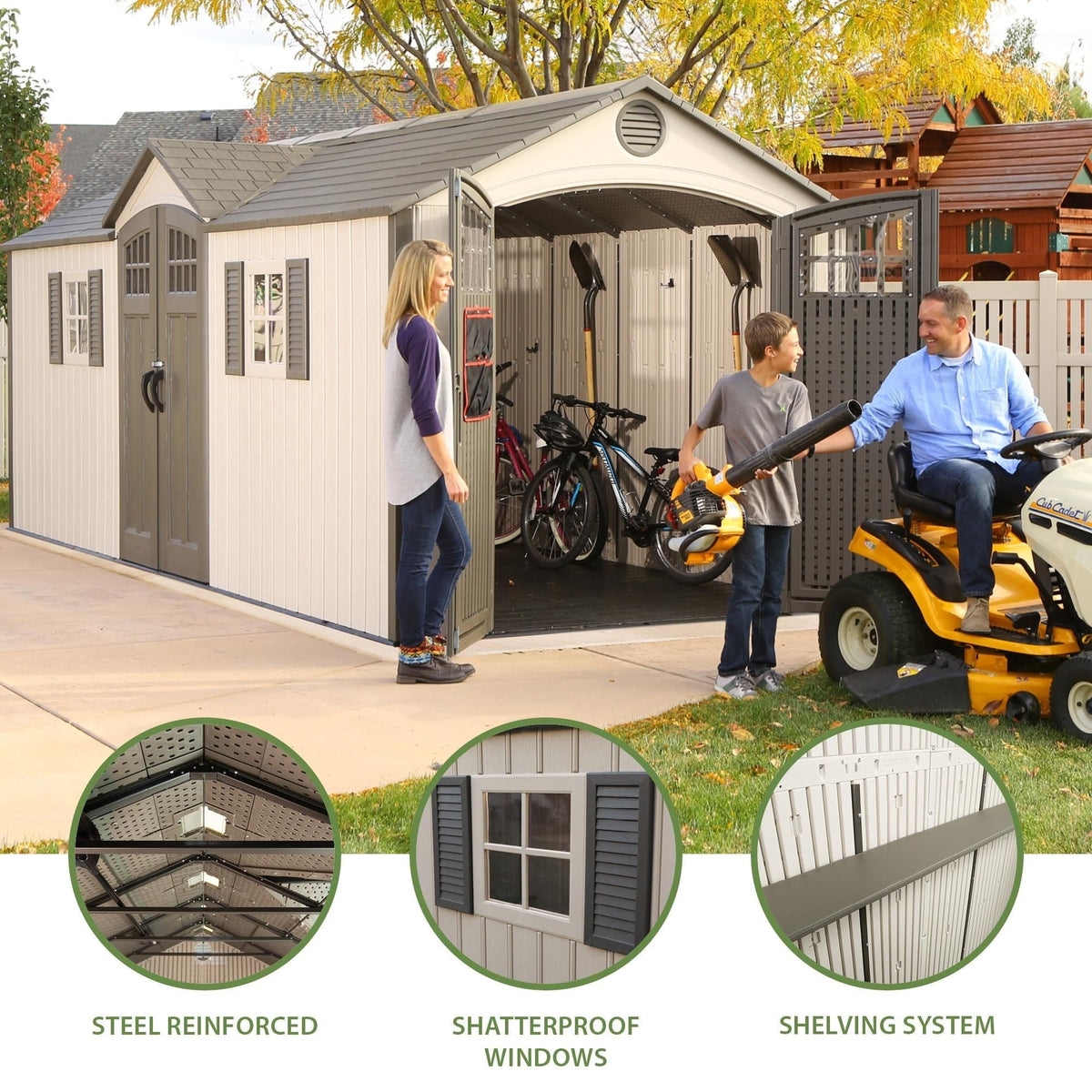 Outdoor Storage Shed with Dual Side Entry, 20 x 8-ft I7B0 - product image 3