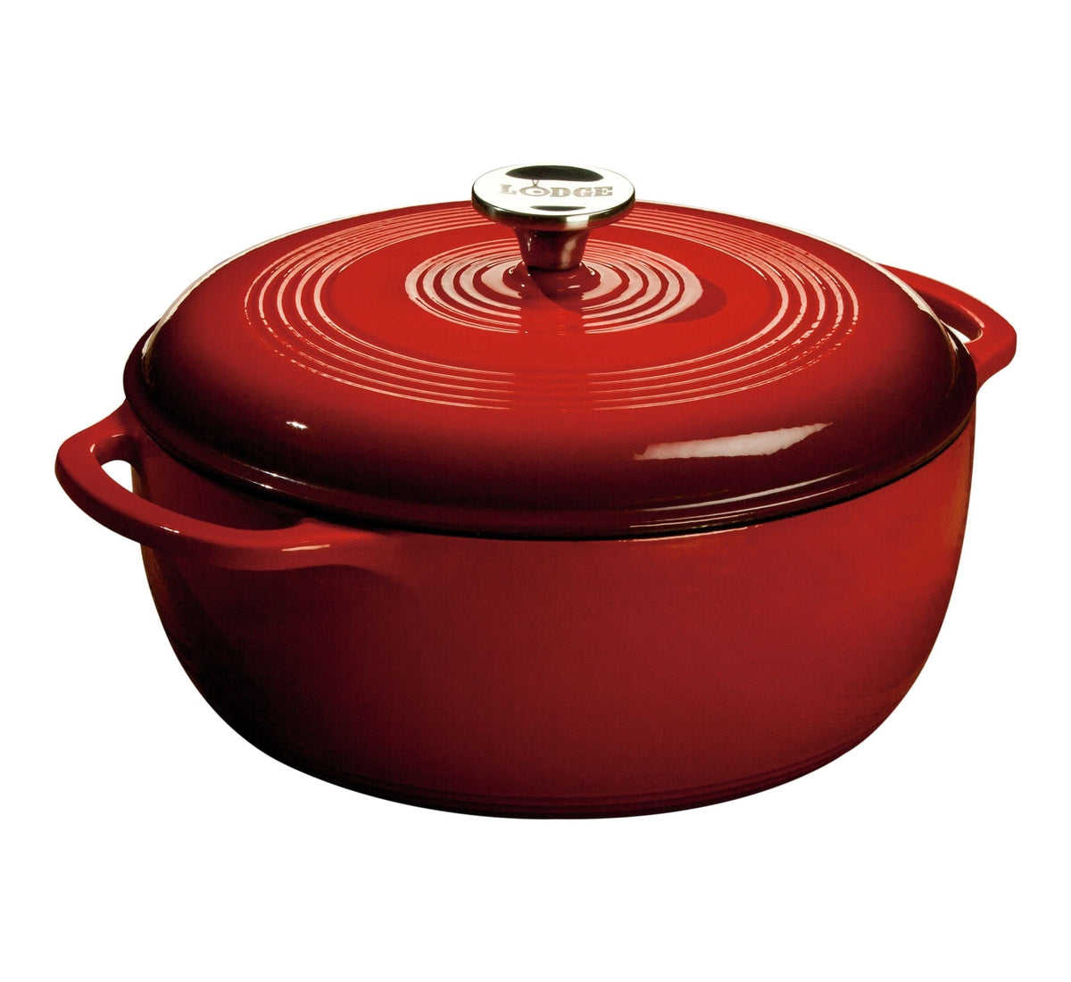 Enamel Cast Iron Dutch Oven, Red, 6-qt D9M0 - product image 1