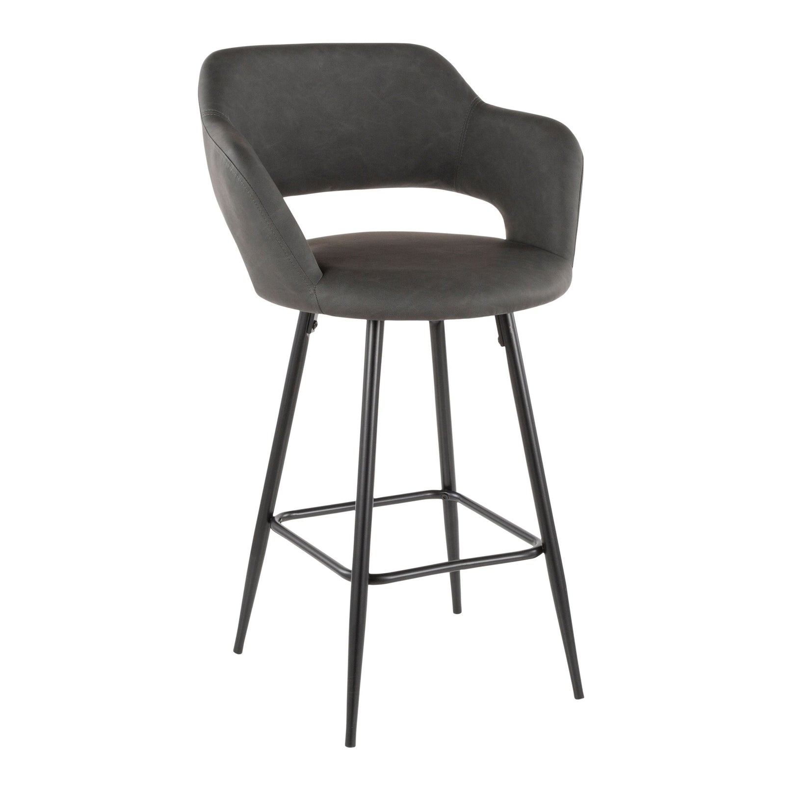 Margarite Fixed-Height Counter Stool, Black, 25-in, 2-pc Z0V0 - product image 1
