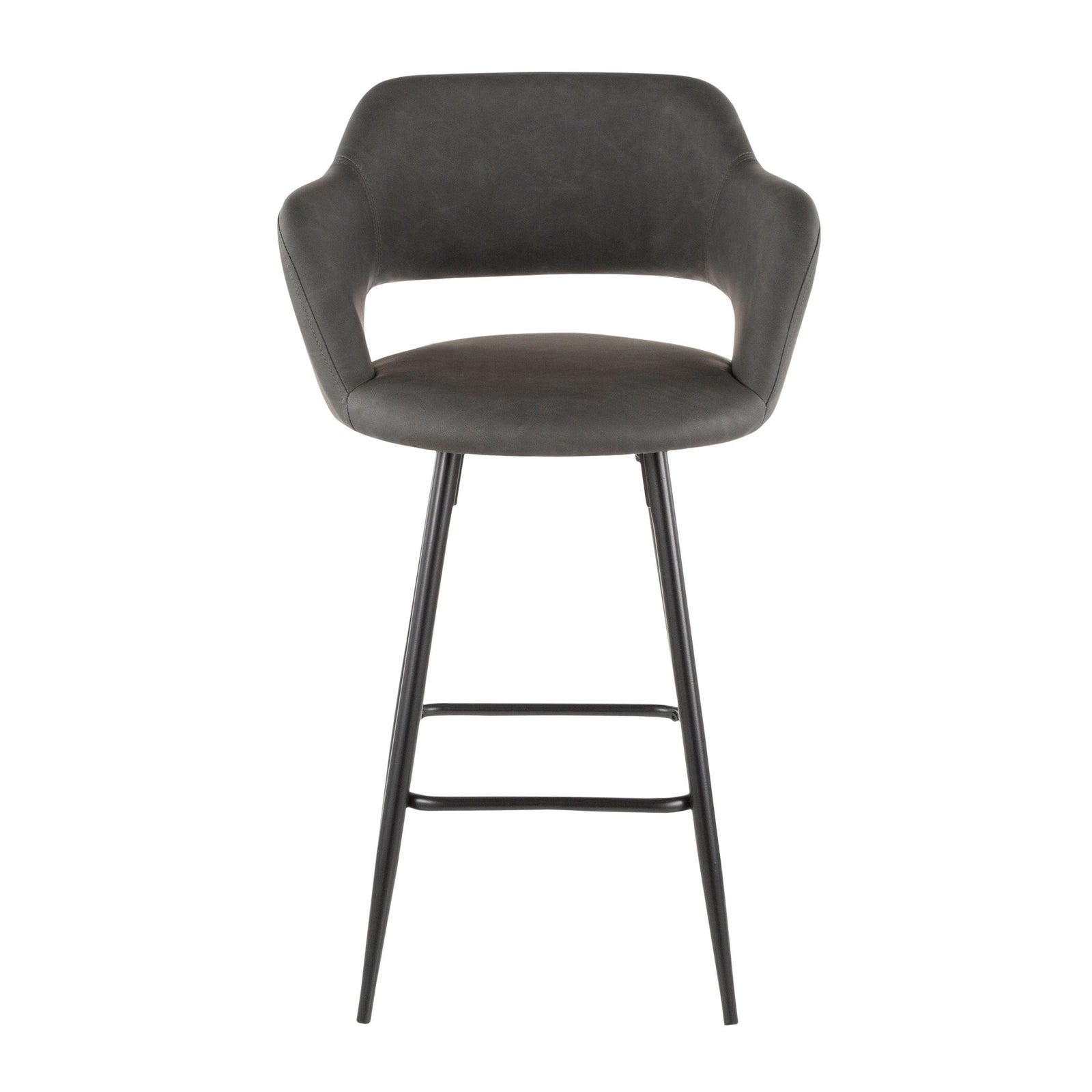 Margarite Fixed-Height Counter Stool, Black, 25-in, 2-pc Z0V0 - product image 3