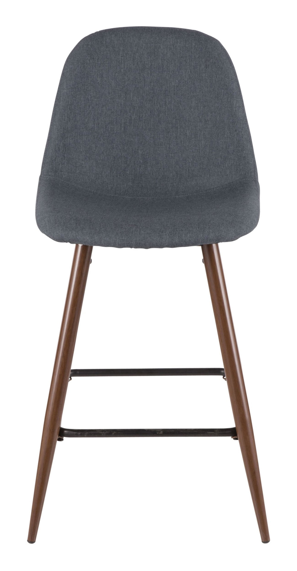 Pebble Armless Upholstered Counter/Bar Stool (2-Piece Set), Walnut/Blue V0I2 - product image 1