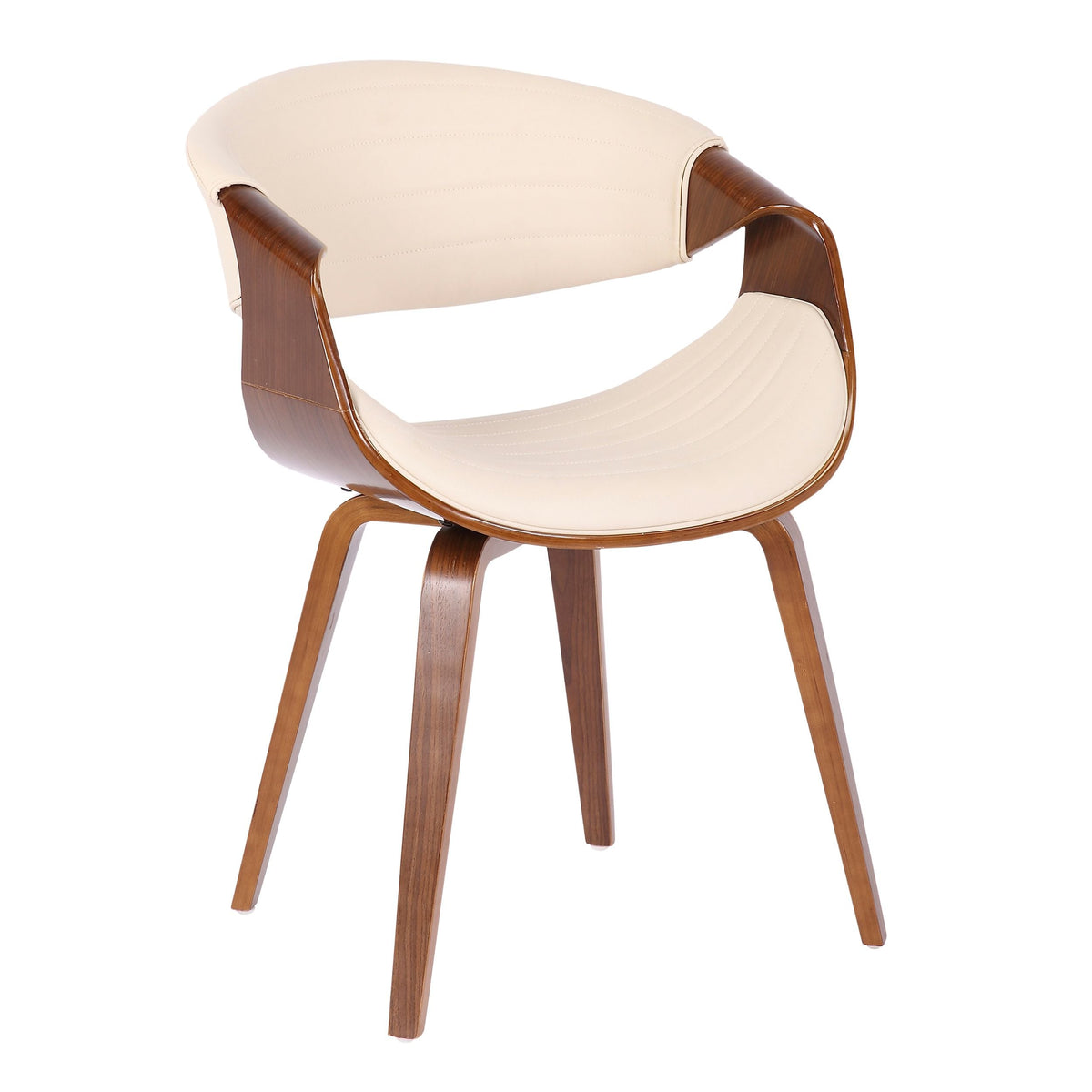 Symphony Faux Leather Dining/ Accent Chair, Cream H2S4 - product image 1
