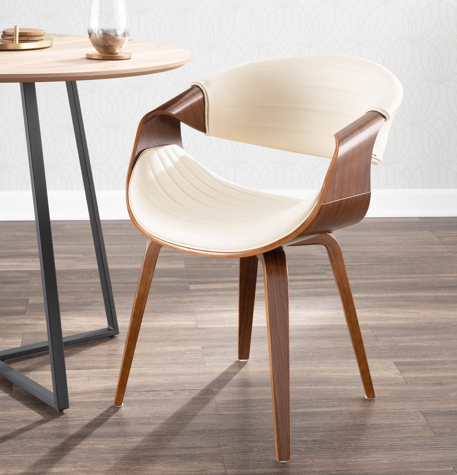 Symphony Faux Leather Dining/ Accent Chair, Cream H2S4 - product image 8