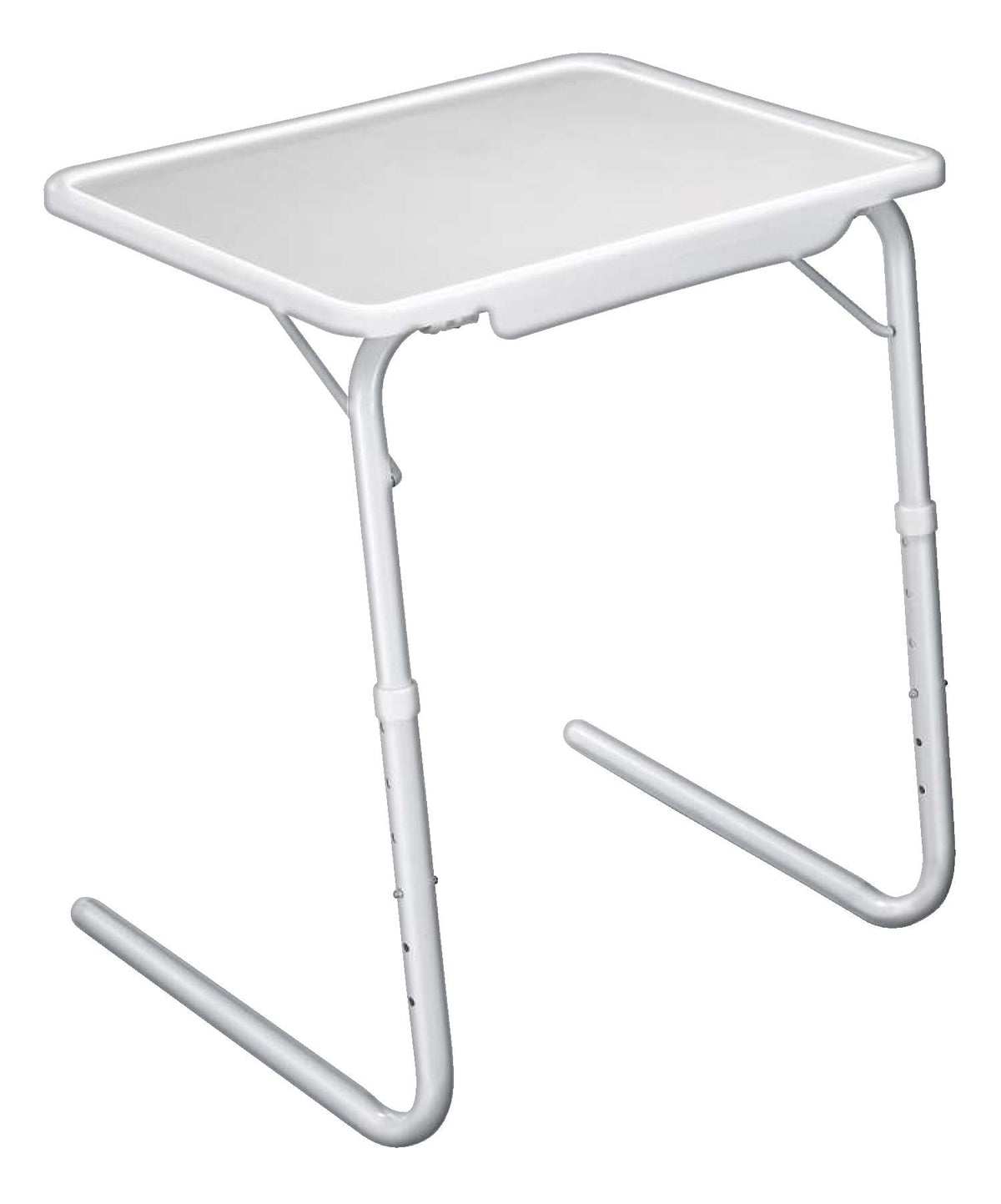 Kleen Tilt-a-Table Portable Height Adjustable TV Tray/Laptop Table, White G7R2 - product image 1