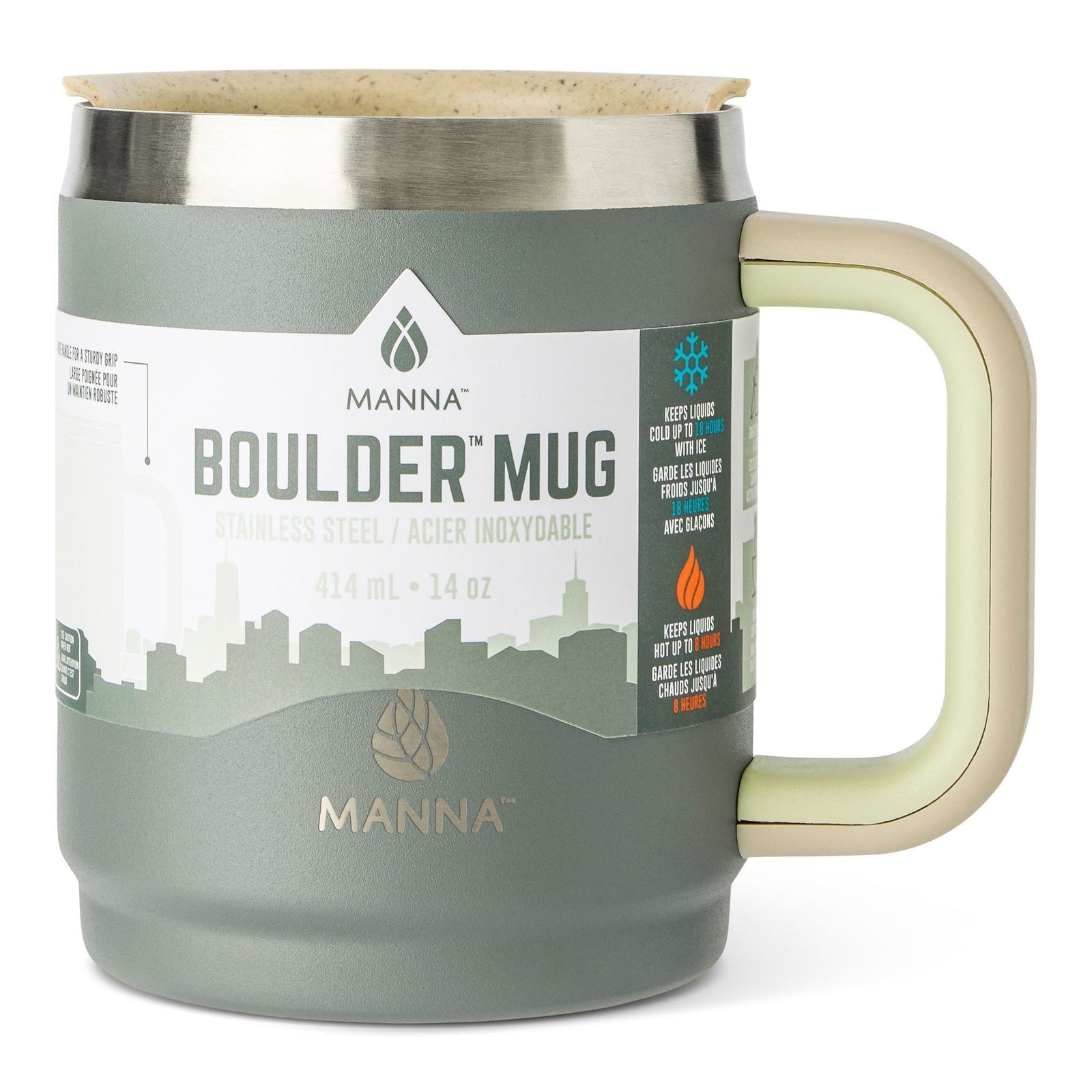 Boulder Eco Stainless Steel Insulated Mug, 14-oz, Midnight, with Handle K6A4 - product image 2