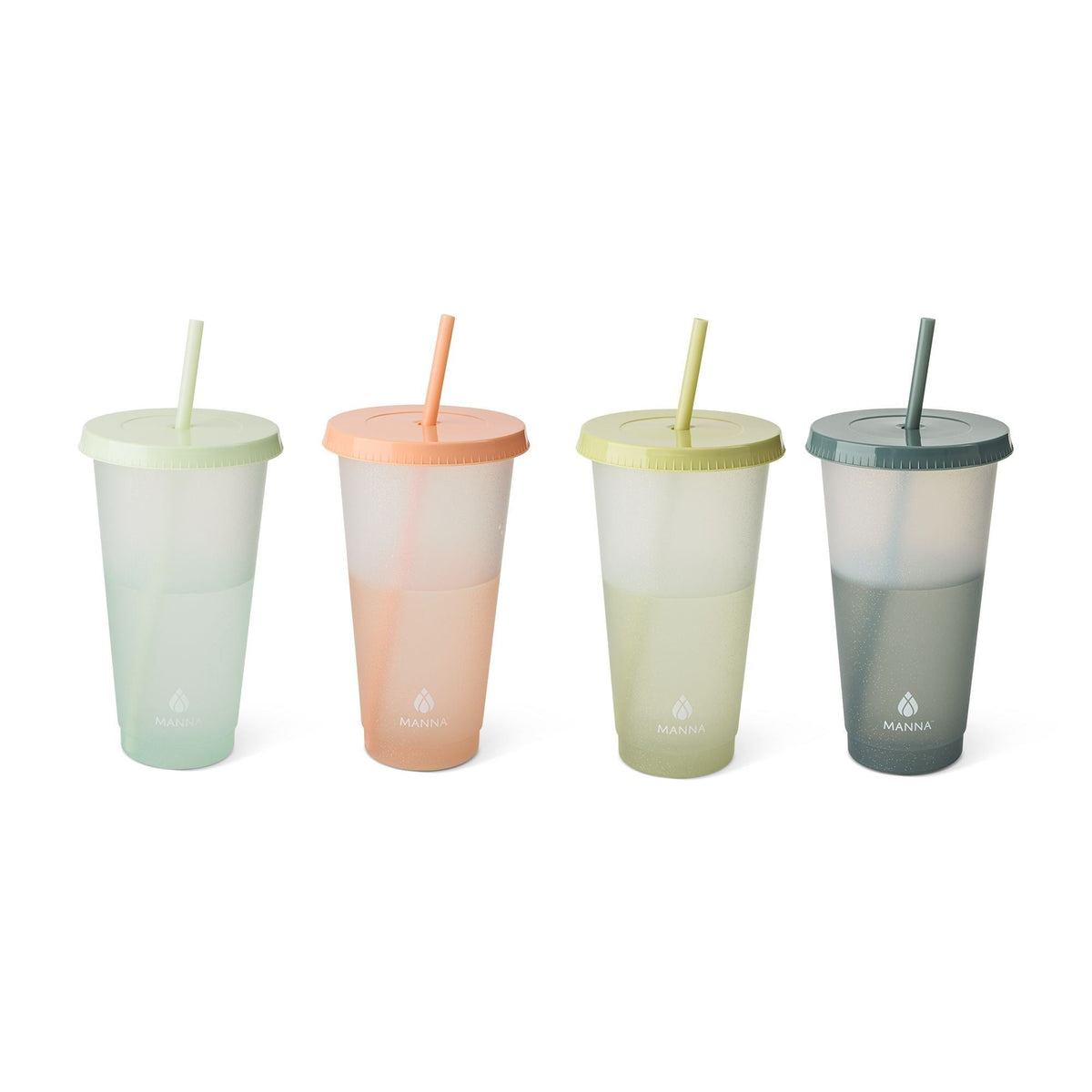 Colour Changing Glitter Plastic Tumbler with Splashproof Lid, 24-oz, 4-pk E2P9 - product image 1