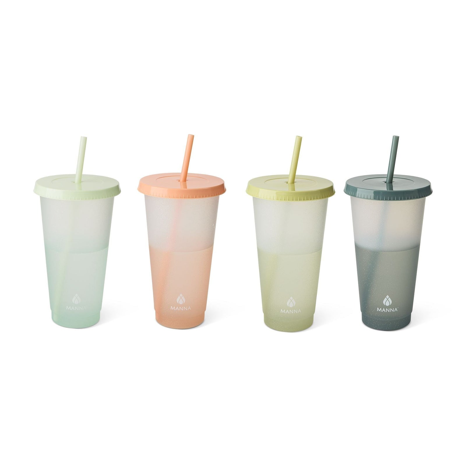 Colour Changing Glitter Plastic Tumbler with Splashproof Lid, 24-oz, 4-pk R7O6 - product image 1