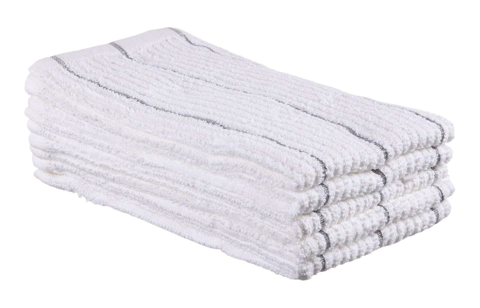 Ribbed Stripe Bar Mop Dish Cloths, Grey Stripes, 5-pk V8F8 - product image 4