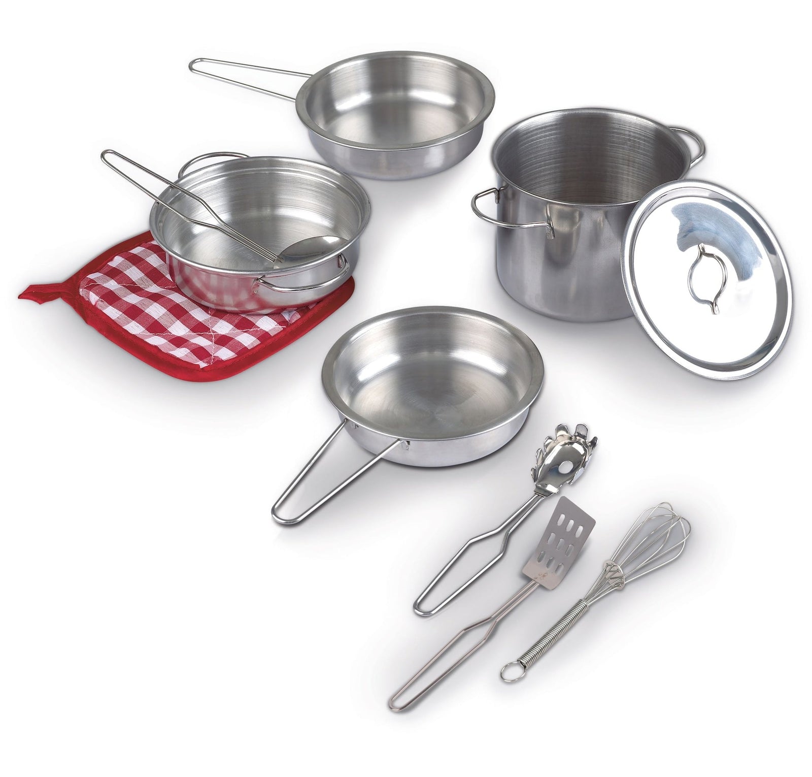Toy Kitchen Stainless Steel Cookware Set For Kids, 10 pc, Ages 3+ X5Y5 - product image 5