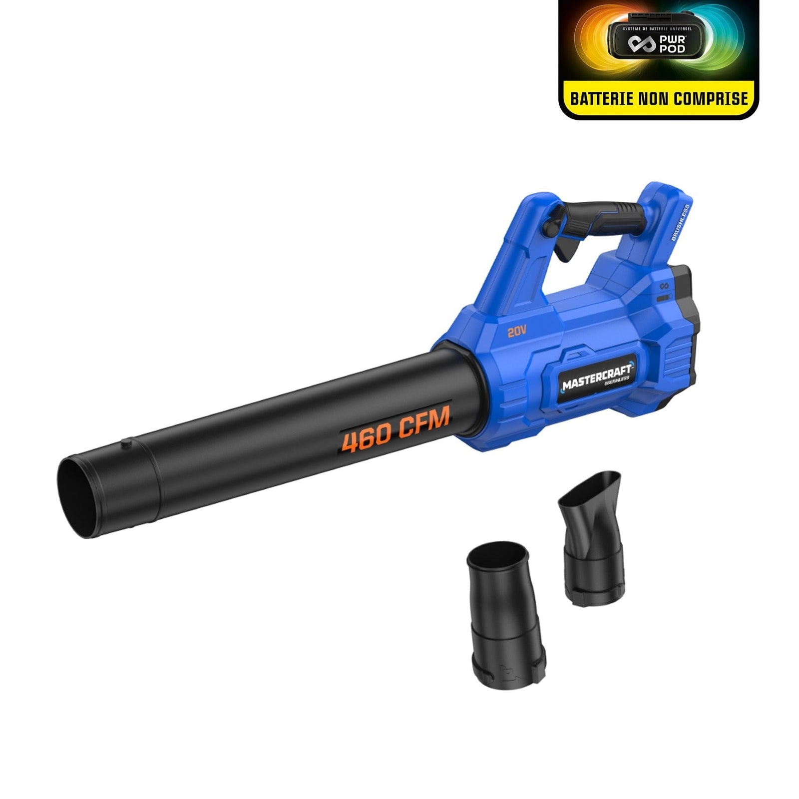 20V Cordless 460 CFM Brushless Leaf Blower, Tool Only, PWR POD Compatible W0A2 - product image 2