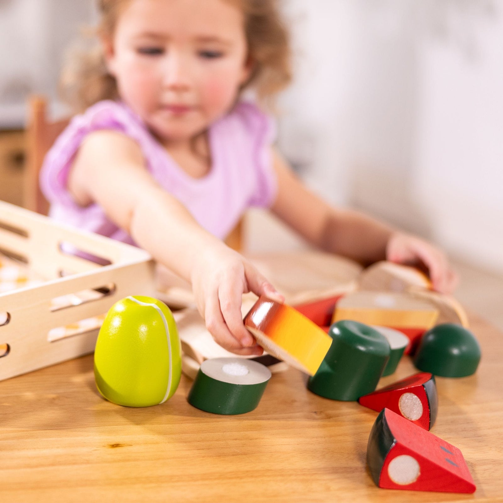 Wooden Cutting Food Playset, Ages 3+ E8U5 - product image 5