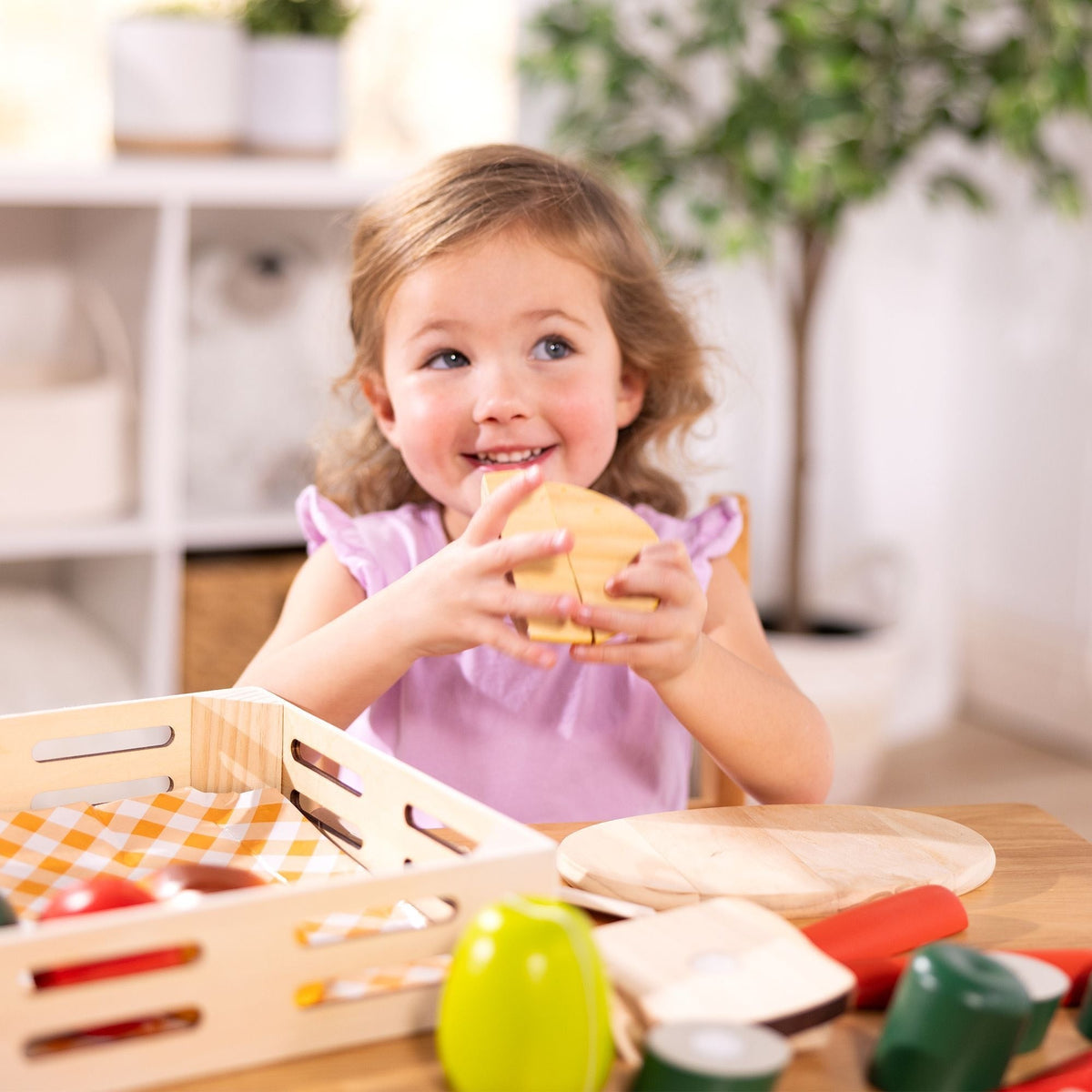 Wooden Cutting Food Playset, Ages 3+ E8U5 - product image 6