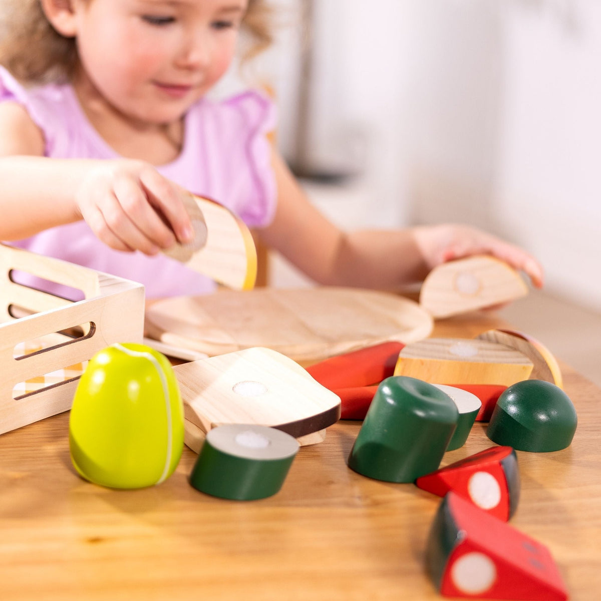 Wooden Cutting Food Playset, Ages 3+ E8U5 - product image 8