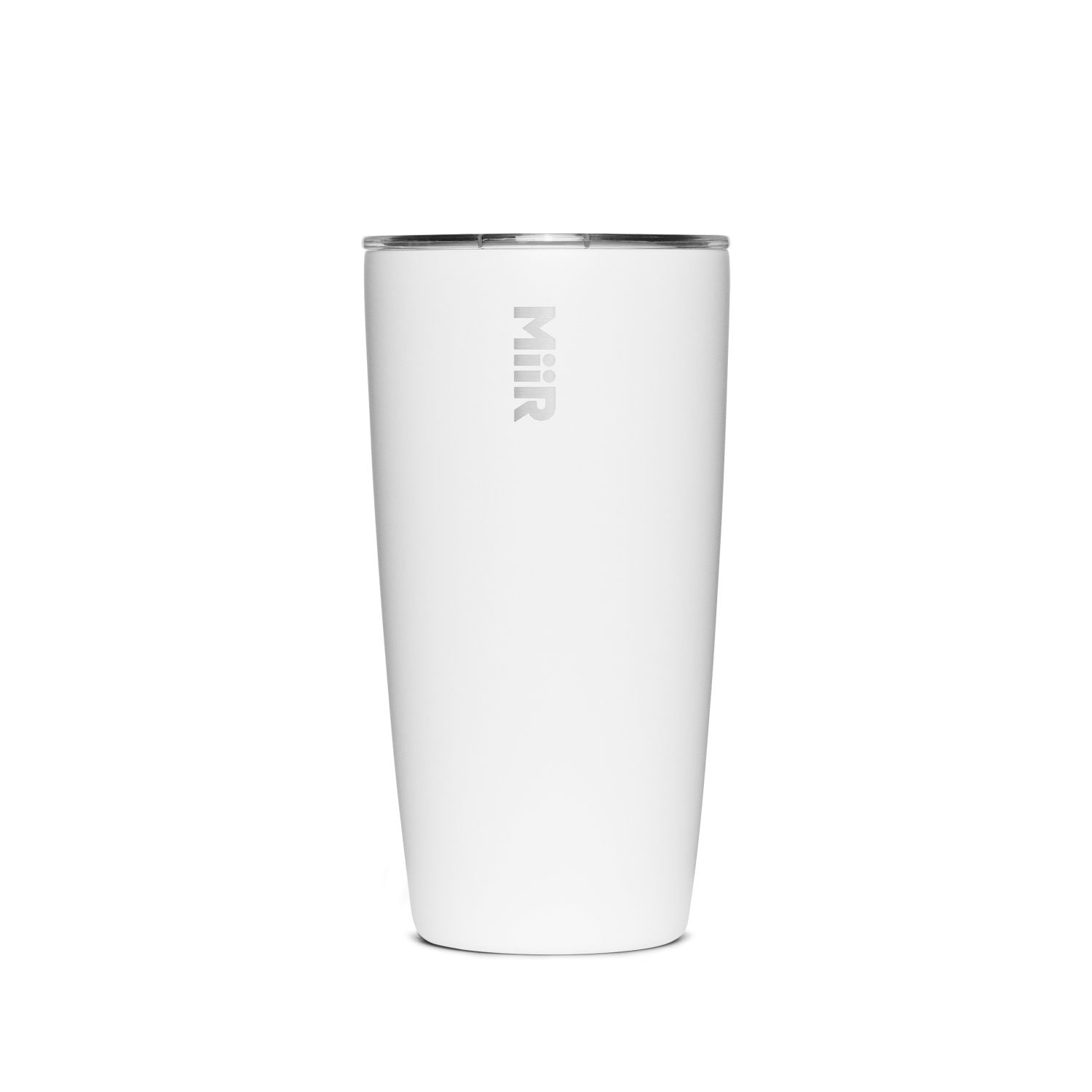 Stainless Steel Insulated Travel Tumbler with Press-Fit Slide Lid, White, 16-oz D6E9 - product image 1