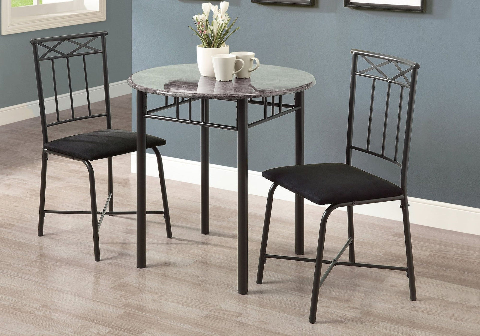 Transitional Dining Set, Grey, 3-pcs U4D1 - product image 4