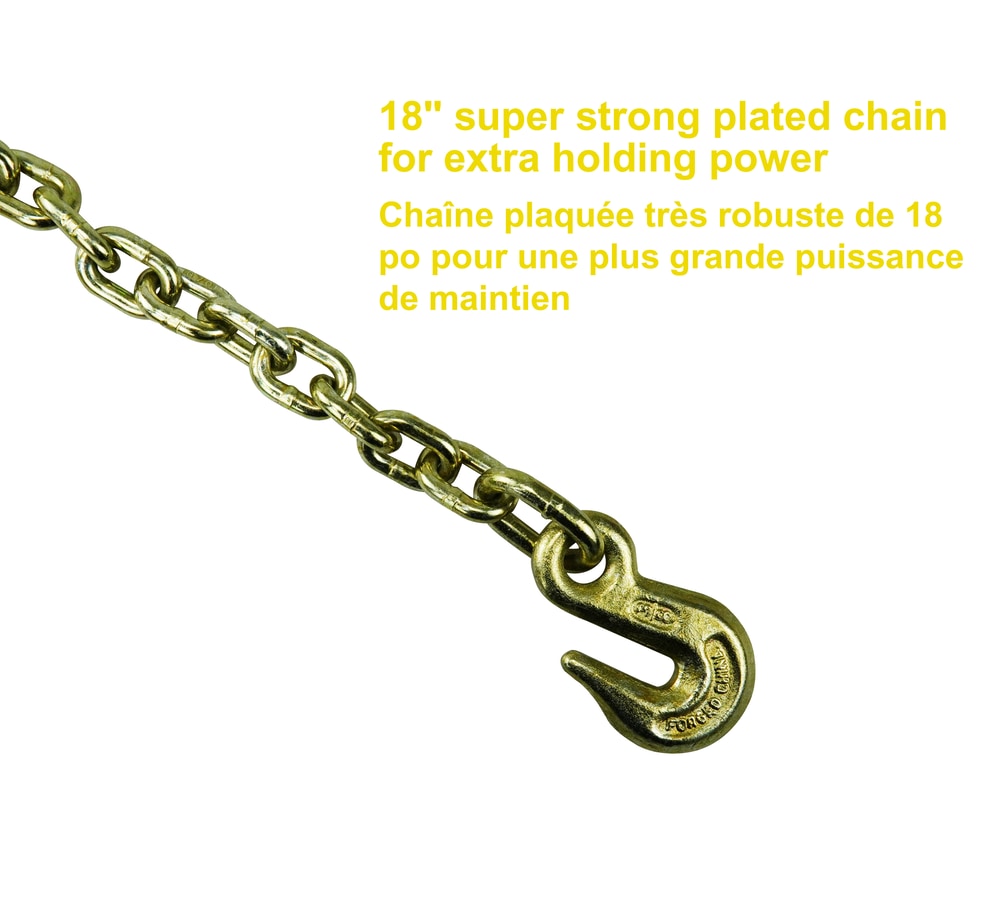 10,000-lb Commercial Ratchet Tie Down Strap, with 18-in Chain, 2-in x 27-ft S0X0 - product image 5