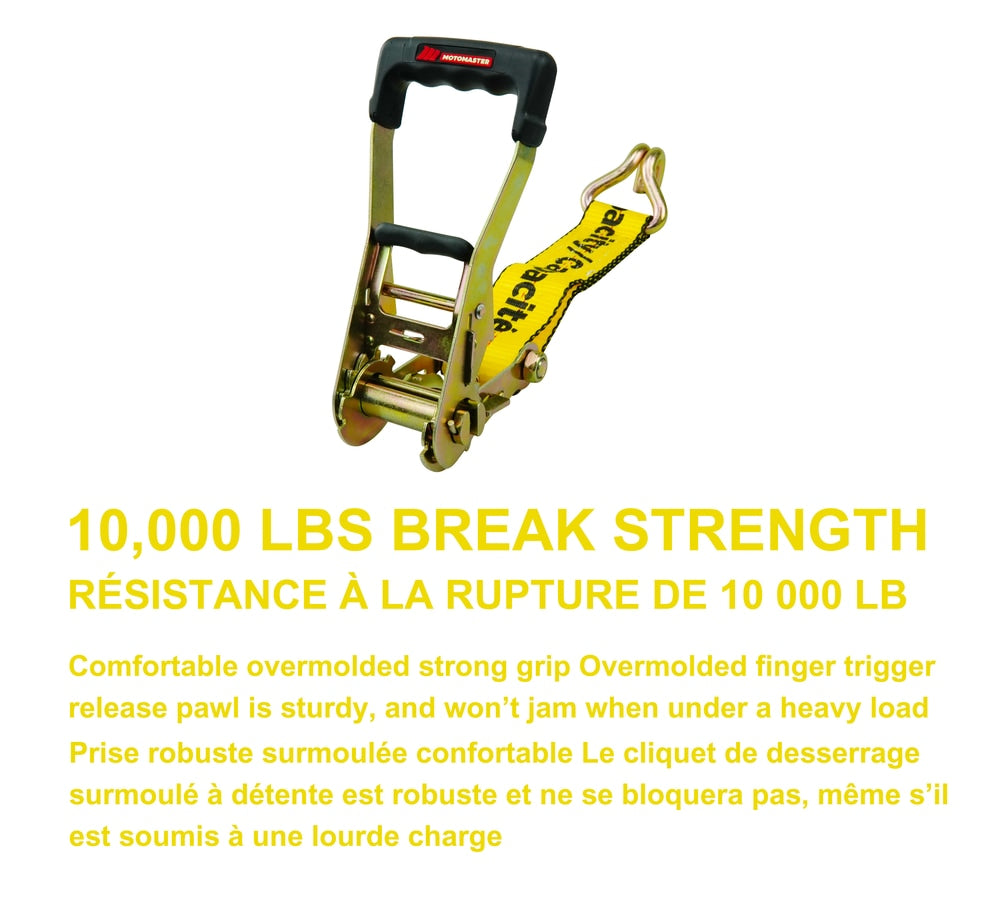 10,000-lb Ratchet Tie Down Strap, Abrasion Resistant, 2-in x 27-ft Y7H2 - product image 4