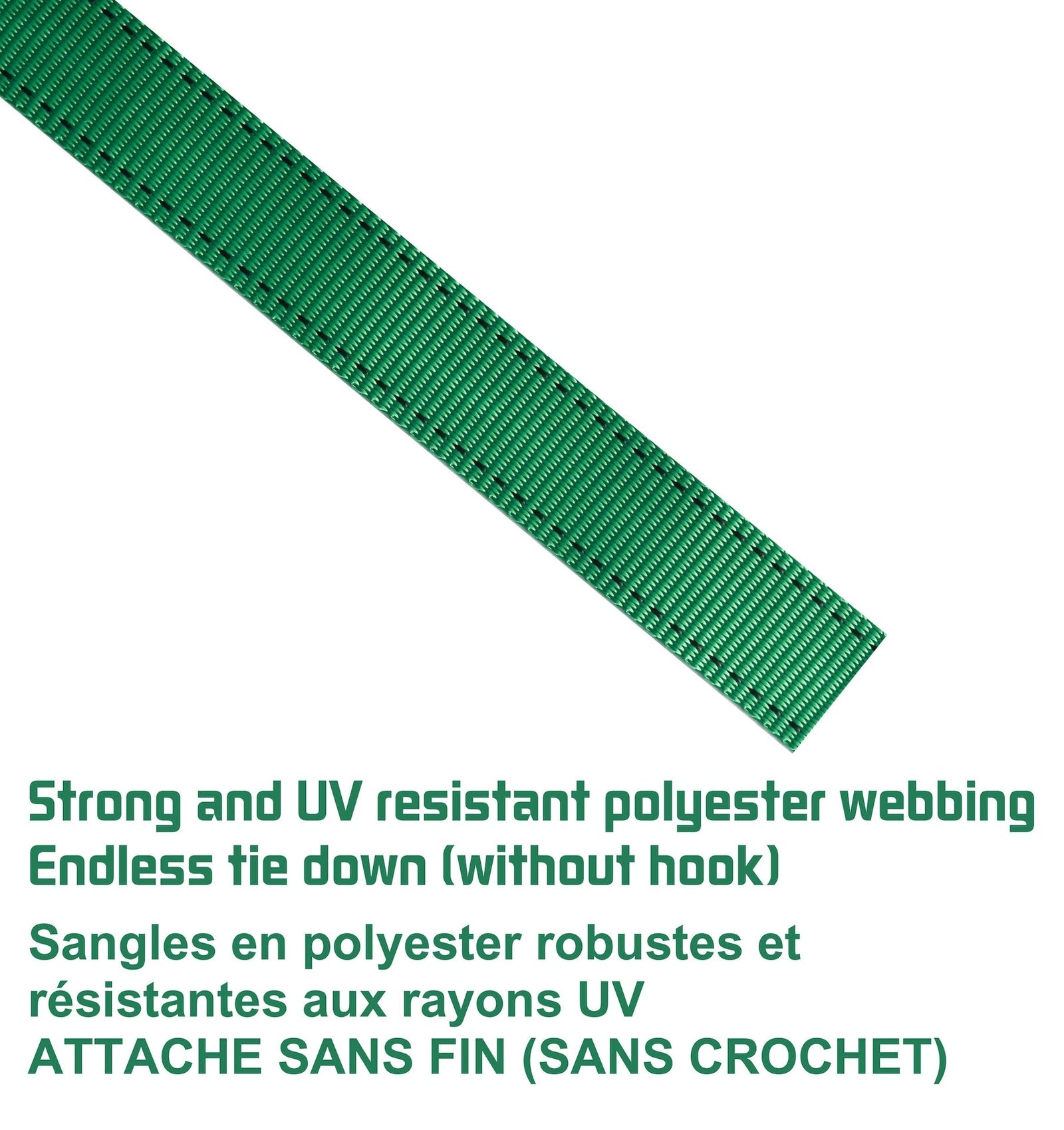 1,500-lb Endless Padded Ratchet Tie Down Strap, Weatherproof, 1-in x 14-ft S6P3 - product image 6
