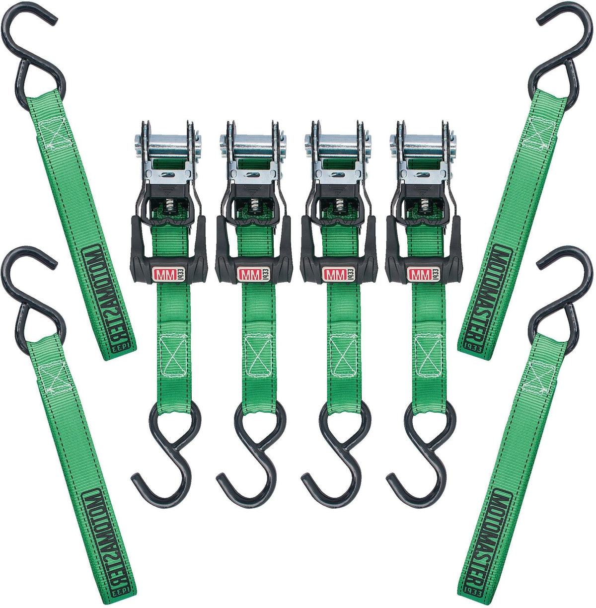 1,500-lb Ratchet Tie-Down Straps, with Padded Handle, 1-in x 14-ft, (2.5 cm x 4.3 m), 4-pk M6O2 - product image 2