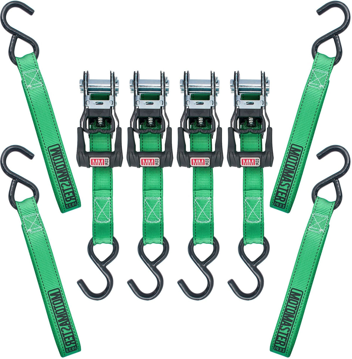 1,500-lb Ratchet Tie-Down Straps, with Padded Handle, 1-in x 14-ft, (2.5 cm x 4.3 m), 4-pk M6O2 - product image 3