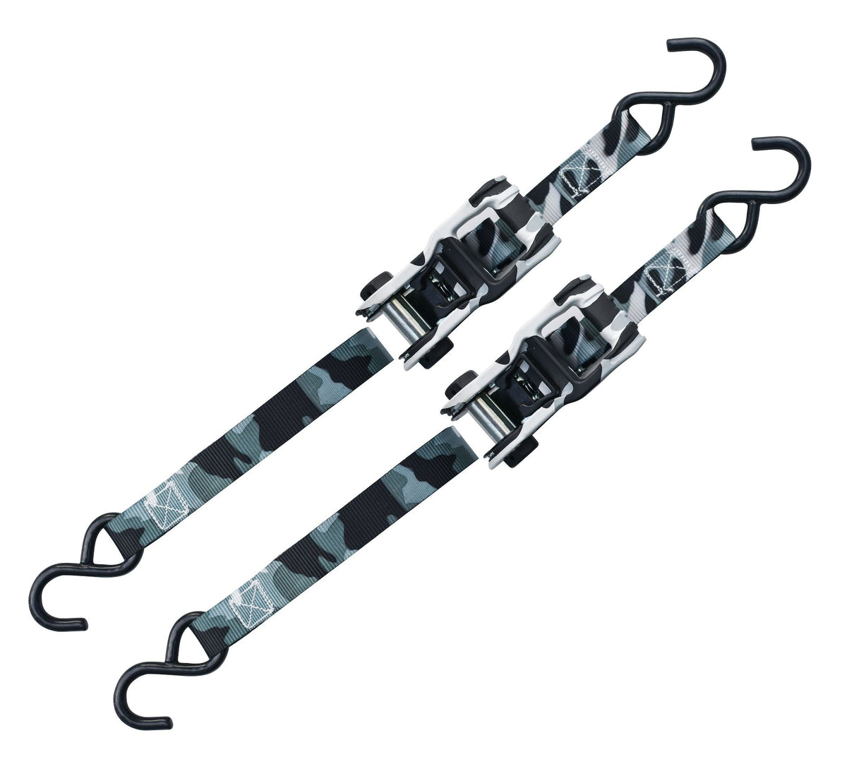 1,500-lb Snow Camo Ratchet Tie Down, 1-in x 10-ft, 2-pk C8B4 - product image 2