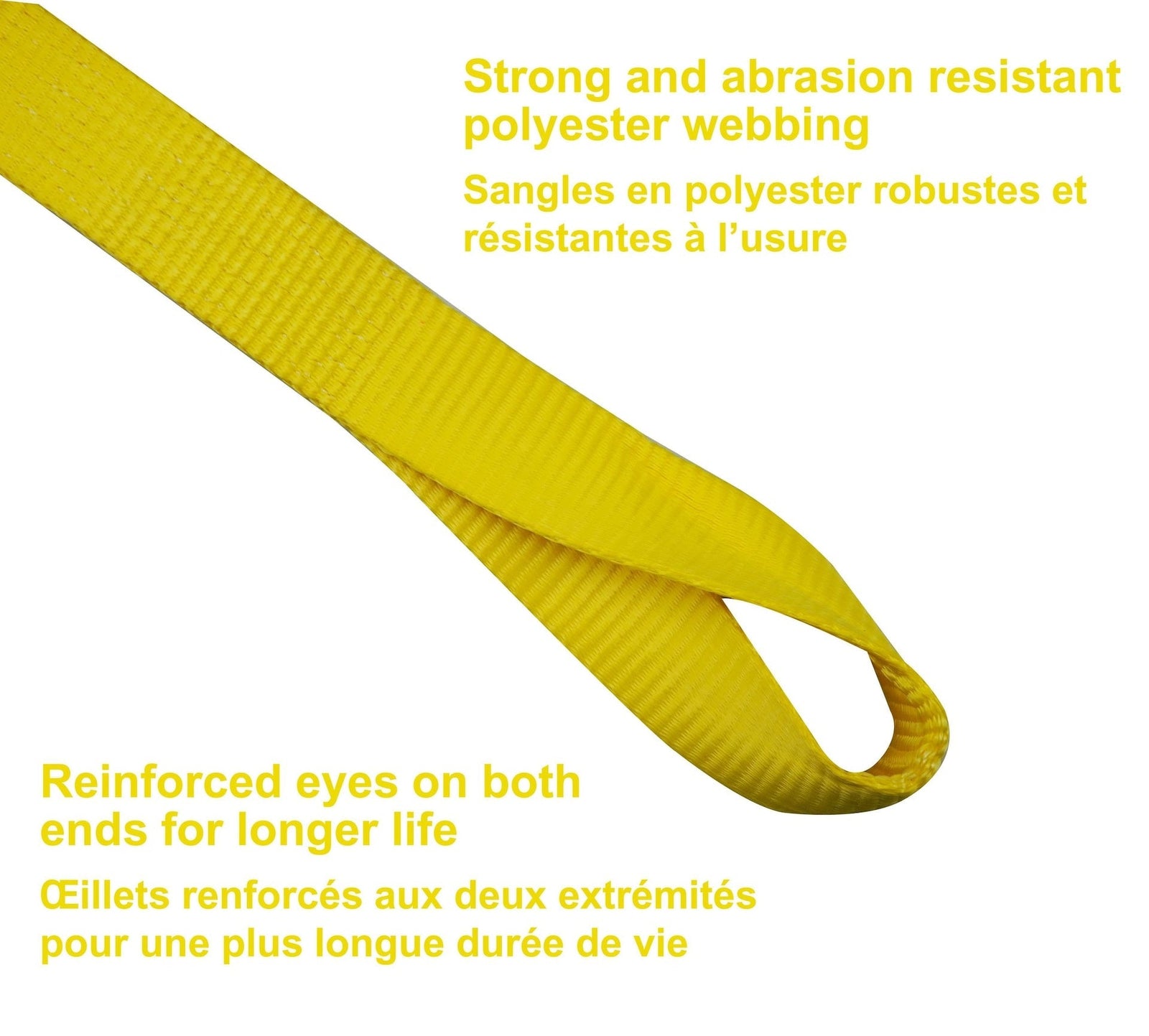 17,000-lb Tow Strap, with Reinforced Eyes, 2-in x 20-ft B9M0 - product image 2