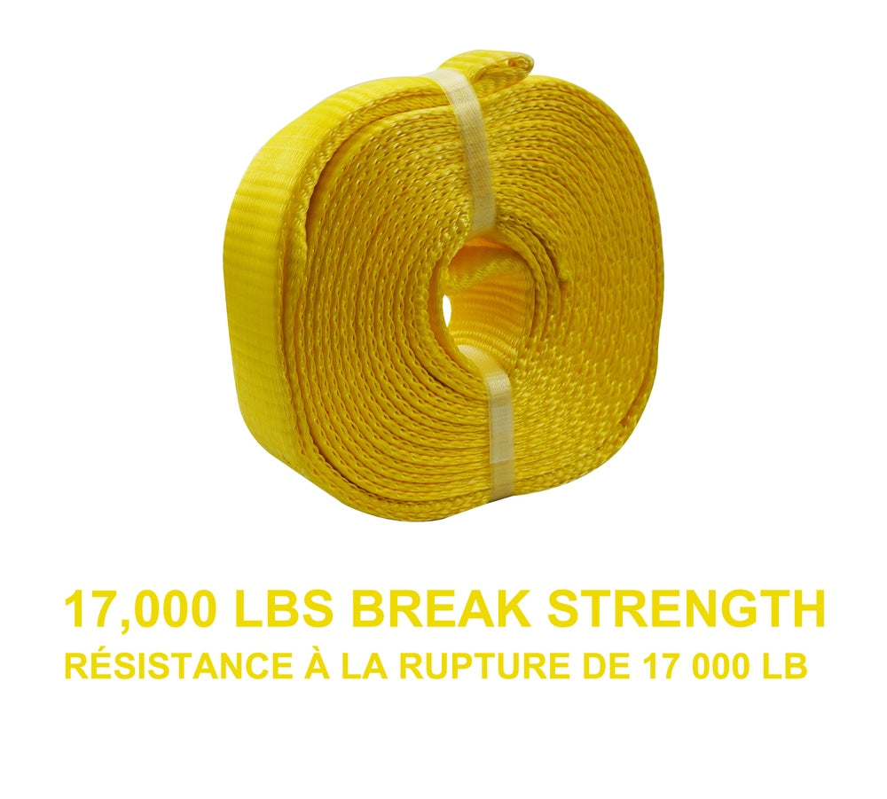 17,000-lb Tow Strap, with Reinforced Eyes, 2-in x 20-ft B9M0 - product image 3