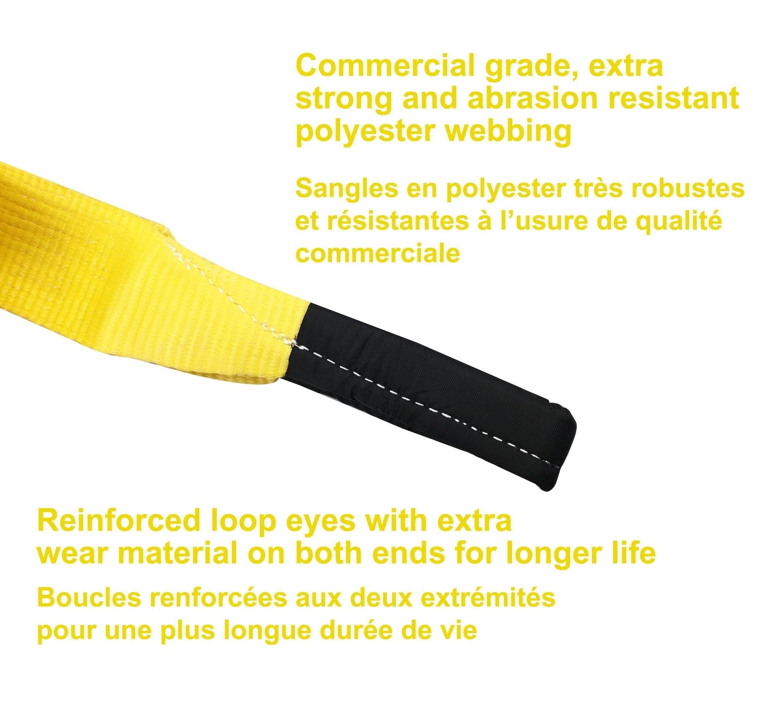 22,500-lb Recovery Strap with Loop Ends, 3-in x 30-ft K4I5 - product image 2